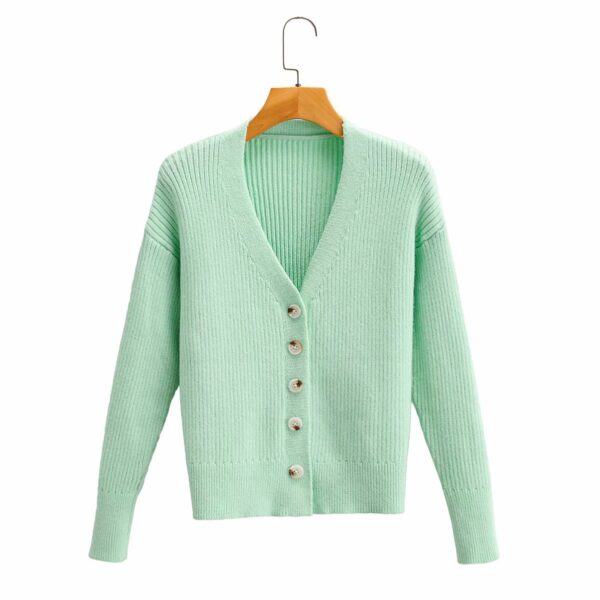 The Acrylic Knit Cardigan Sweater for women