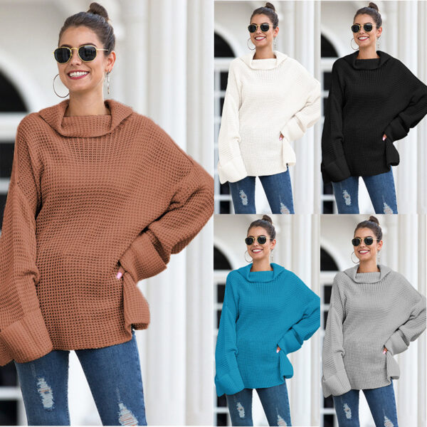 Turtleneck High-Collar Knit Sweater for women - Image 2