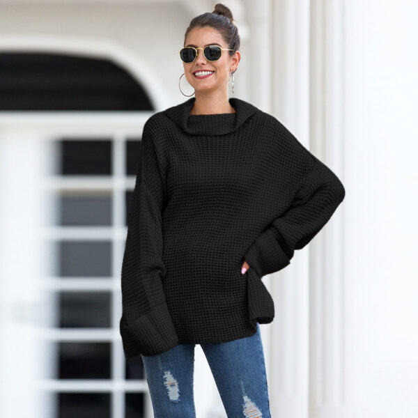 Turtleneck High-Collar Knit Sweater for women